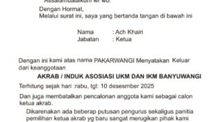 surat resmi pakarwangi mundur dari musda akrab 2025