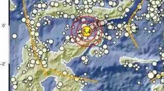 Peta gempa Gorontalo magnitudo 5,4 dari BMKG