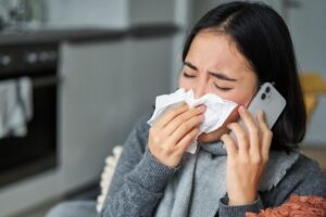 Ilustrasi penderita flu