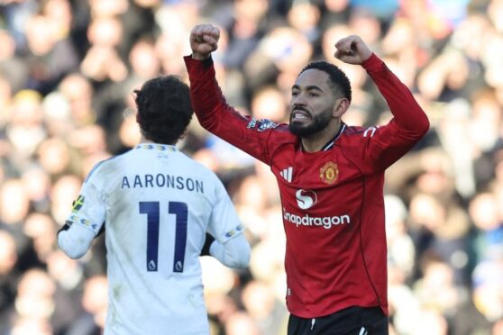 Ruben Amorim bereaksi di laga Leeds United vs Manchester United