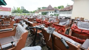 Becak listrik bantuan Presiden Prabowo untuk tukang becak lansia di Banyuwangi