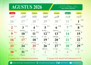 Kalender Jawa Bulan Agustus 2026 (Foto: dok. Aceh Kemenag)