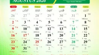 Kalender Jawa Bulan Agustus 2026 (Foto: dok. Aceh Kemenag)