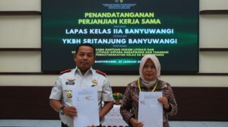 Lapas Kelas IIA Banyuwangi resmi bekerja sama dengan YKBH Sritanjung