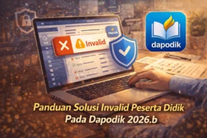 Ilustrasi panduan solusi data peserta didik invalid pada Dapodik 2026.b