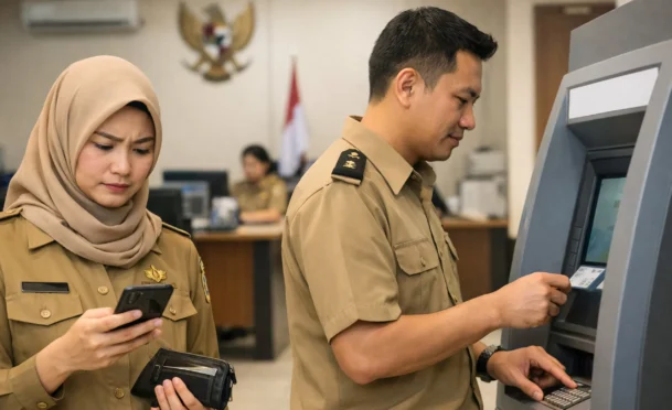 Ilustrasi pencairan gaji PNS Januari 2026