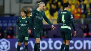 Erling Haaland saat Manchester City kalah dari Bodo/Glimt