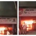 Warung Ayam Geprek SFC di Pusat Rogojampi Terbakar, Api Sempat Ancam Ruko Sekitar