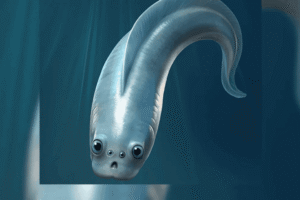 Ilustrasi nenek moyang manusia empat mata Myllokunmingid