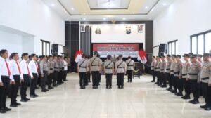 upacara serah terima jabatan polresta banyuwangi
