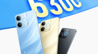 Realme P4 Lite 4G dengan desain frame datar dan dua kamera belakang