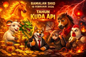 Ilustrasi simbol shio Tahun Kuda Api 2026