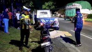 Lokasi kecelakaan di Jalan Raya Pakistaji Banyuwangi