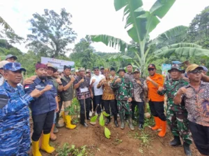 Sekda Banyuwangi dan jajaran menanam pohon di HGU Kebun Sumberjambe Desa Kandangan Pesanggaran