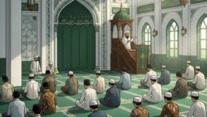 Khatib menyampaikan khutbah Jumat menyambut Ramadhan 2026