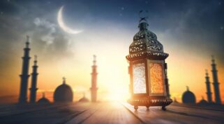 Ilustrasi hilal penanda awal Ramadan