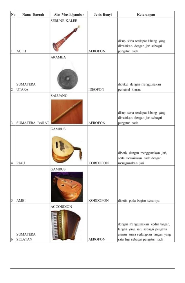 Alat Musik Tradisional dan Peranannya