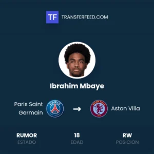 Aston Villa Target PSG Prospect Ibrahim Mbaye Amid Transfer Race