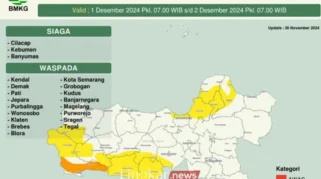 BMKG Prediksi Hujan Lebat di Jawa Tengah dan Cuaca Panas Lembap di Surabaya pada 25 Maret 2026