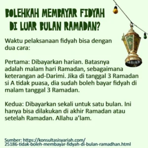 Bolehkah Membayar Fidyah di Luar Bulan Ramadan? Penjelasan Lengkap Mazhab dan Praktik