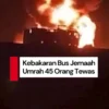 Bus Jemaah Umrah Indonesia Terbakar di Dekat Madinah, Semua Penumpang Selamat