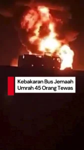 Bus Jemaah Umrah Indonesia Terbakar di Dekat Madinah, Semua Penumpang Selamat