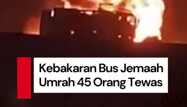 Bus Jemaah Umrah Indonesia Terbakar di Dekat Madinah, Semua Penumpang Selamat