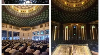 Gubernur Khofifah dan Wagub Emil Pimpin Qiyamul Lail 35 Ribu Jamaah di Masjid Al Akbar Surabaya