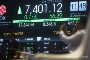 IHSG Menguat di atas 7.100, Top Gainers EXCL, UNVR, AMMN Pimpin LQ45