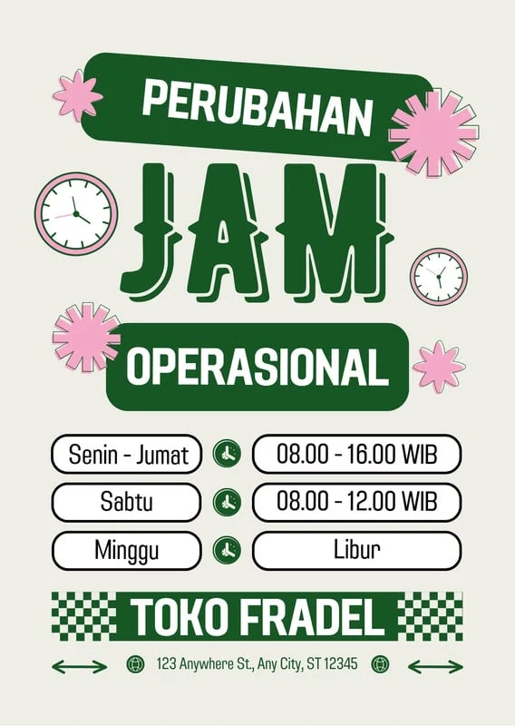 Jam operasional dan kebijakan masuk
