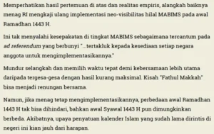 Kriteria MABIMS 2026 dan Imbasnya bagi Hafiz di Indonesia