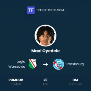Maxi Oyedele Cetak Gol Pembuka untuk Strasbourg Usai Transfer dari Legia Warsaw