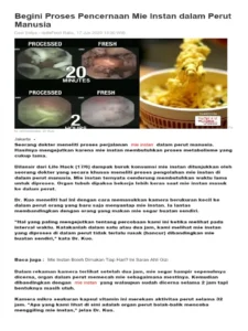 Mi Instan: Proses Pencernaan Lebih Lambat dan Penyebab Haus yang Sering Dirasakan