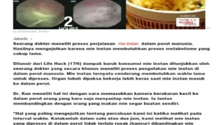 Mi Instan: Proses Pencernaan Lebih Lambat dan Penyebab Haus yang Sering Dirasakan