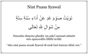 Niat Puasa Syawal Enam Hari dan Penggabungan dengan Senin‑Kamis Ditingkatkan untuk Pahala Ganda