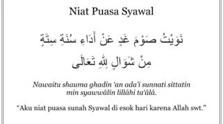 Niat Puasa Syawal Enam Hari dan Penggabungan dengan Senin‑Kamis Ditingkatkan untuk Pahala Ganda
