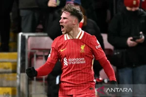 Ryan Gravenberch Catat Gol Pertama di Champions League, Liverpool Lolos ke Perempat Final