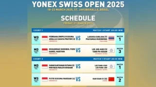 Swiss Open 2026: Ginting Mulai Kualifikasi, Raymond/Joaquin Bentrok dengan Wakil Taiwan – Semua Jadwal Hari Ini!