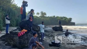 Tiga Wisatawan Terseret Arus di Pantai Ujung Genteng Sukabumi, Dua Meninggal, Satu Masih Hilang