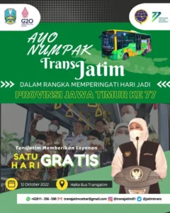 TransJatim Gratis 21-22 Maret, Layanan Dimulai Pukul 10 WIB Menyambut Lebaran