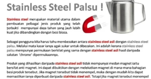 Waspada! Bahaya Stainless Steel Palsu yang Mengancam Kesehatan Keluarga, Ini Cara Cek Keasliannya