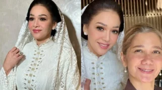 7 Potret Maia Estianty Hadiri Pernikahan Tantenya yang Berusia 76 Tahun