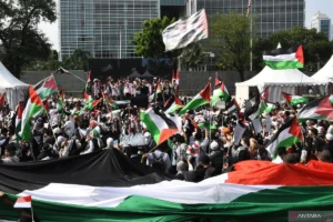 Aksi Jumat untuk Palestina di Kedubes AS, AWG Desak Perlindungan RS Indonesia di Gaza