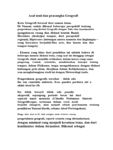 Asal‑Usul Geografis dan Alamiah