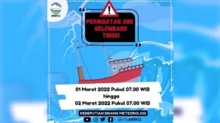 BMKG Keluarkan Peringatan Dini Gelombang Tinggi di 9 Perairan Indonesia, 21-24 April 2026