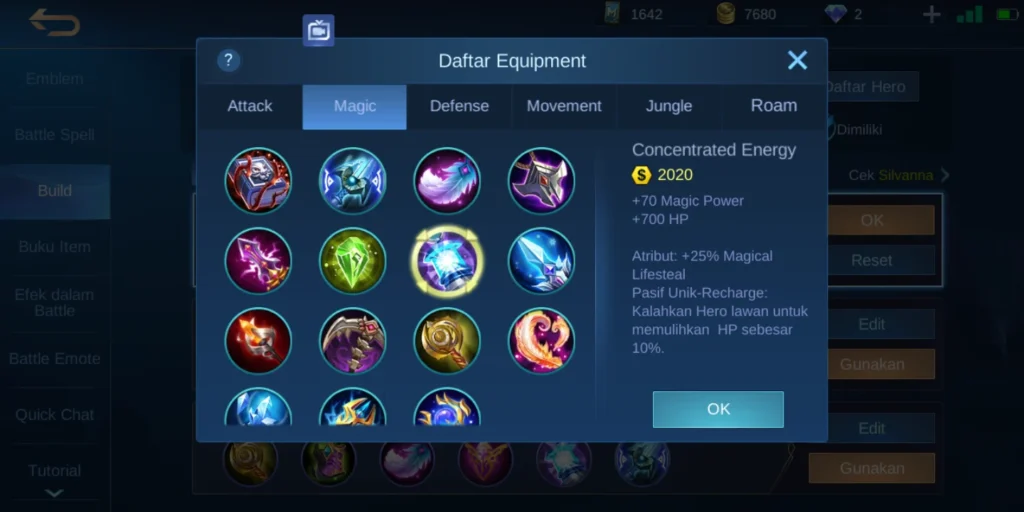 Build Item untuk Meningkatkan Sustain