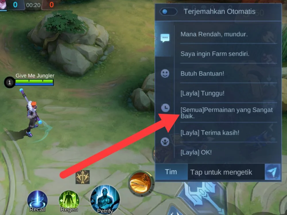 cara berlatih reflex untuk skillshot di Mobile Legends secara efektif