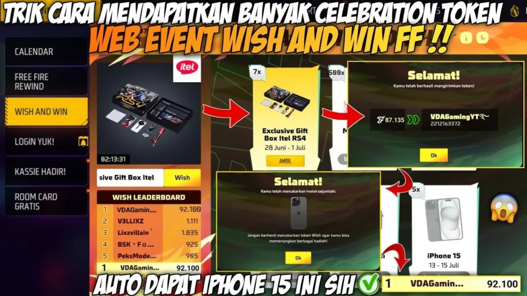 Cara Mendapatkan Event Token Lebih Banyak di Free Fire Melalui Mode Permainan