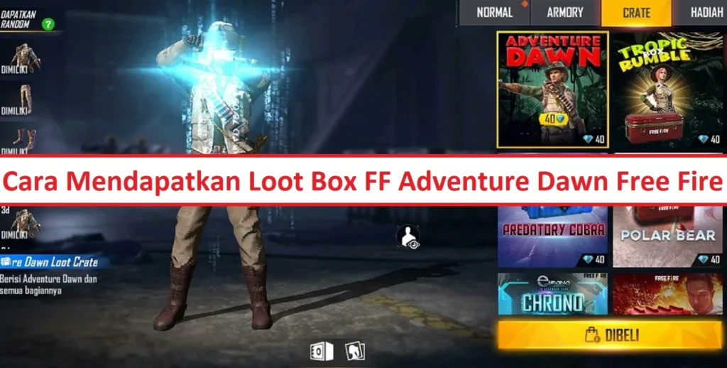 Cara Mendapatkan Loot Box Gratis Setiap Hari di Free Fire lewat Aplikasi Pendukung