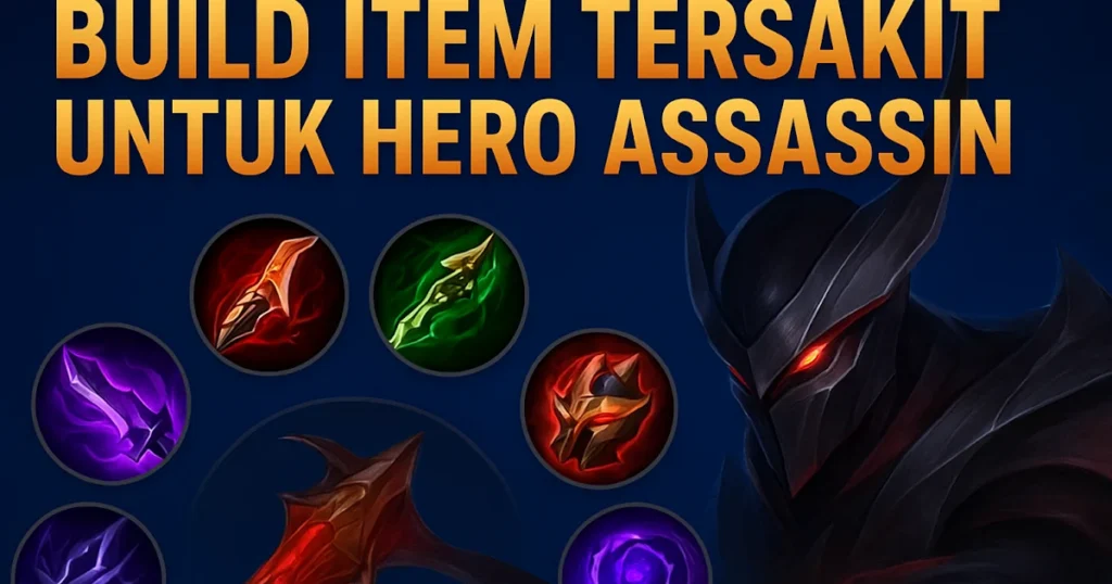 Contoh Build Item Optimal untuk Hero Assassin Populer